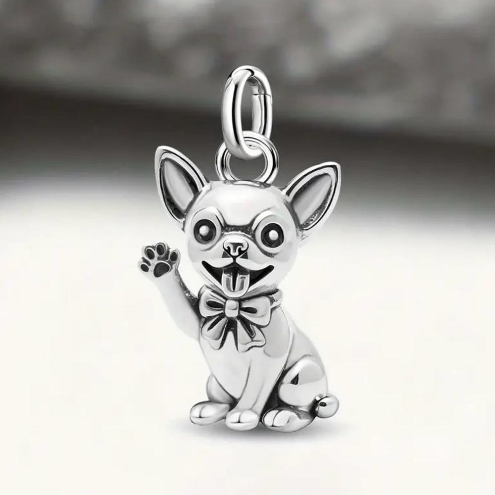 Sterling Silver Chihuahua Dog Charm Pendant